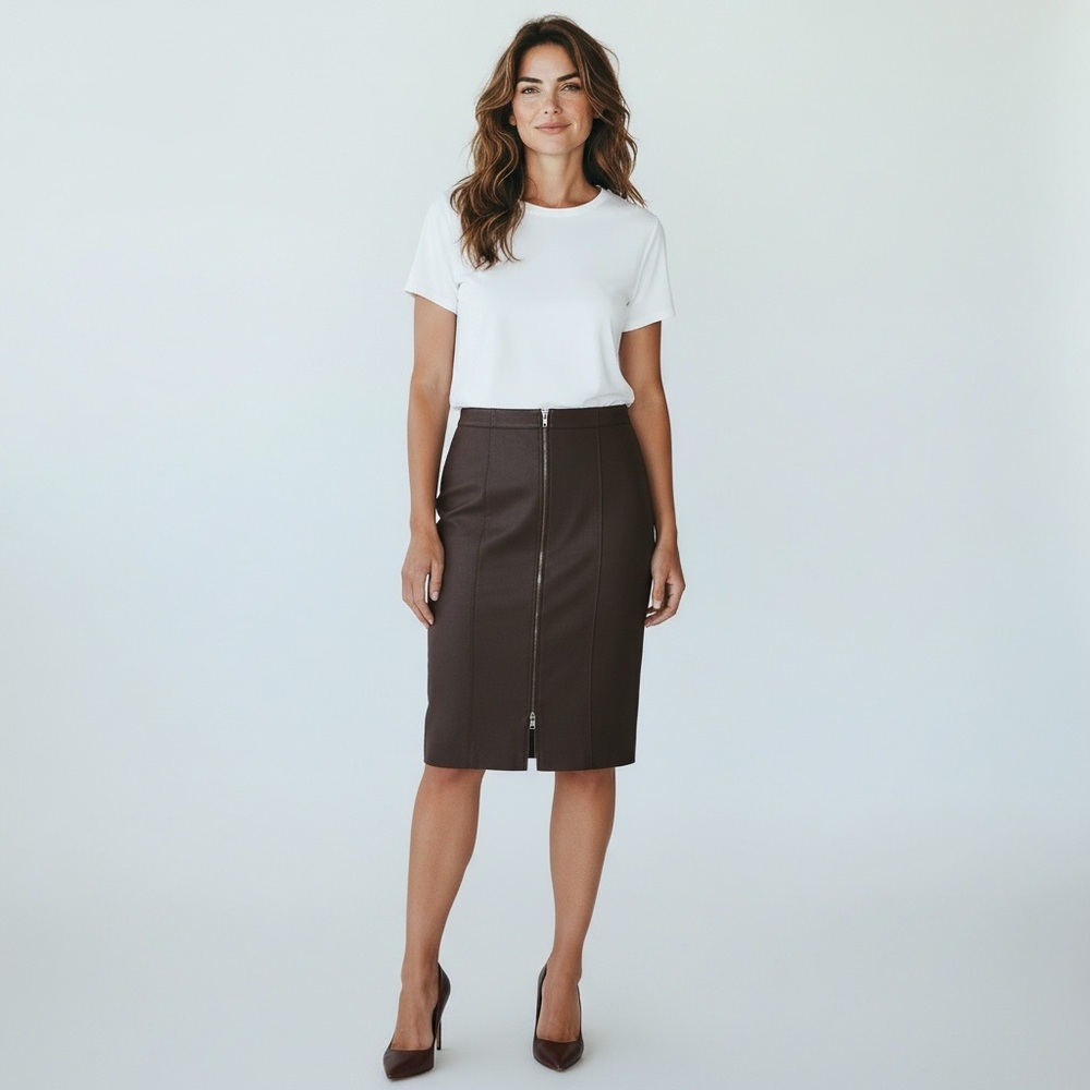 rag & bone black skirt with front zipper